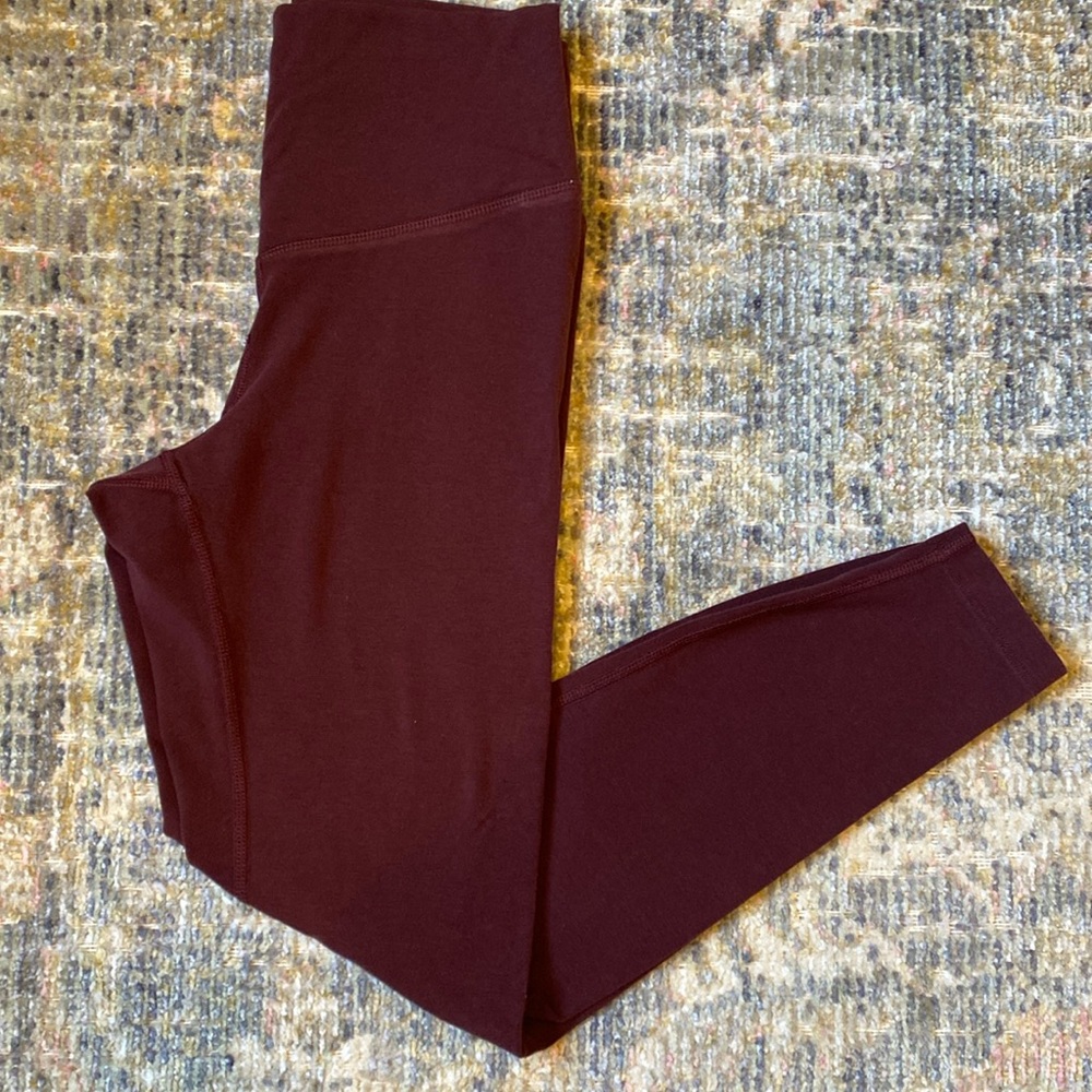 Maroon High Rise Leggings